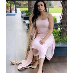 Punjabi party wear salwar suit in powder pink color